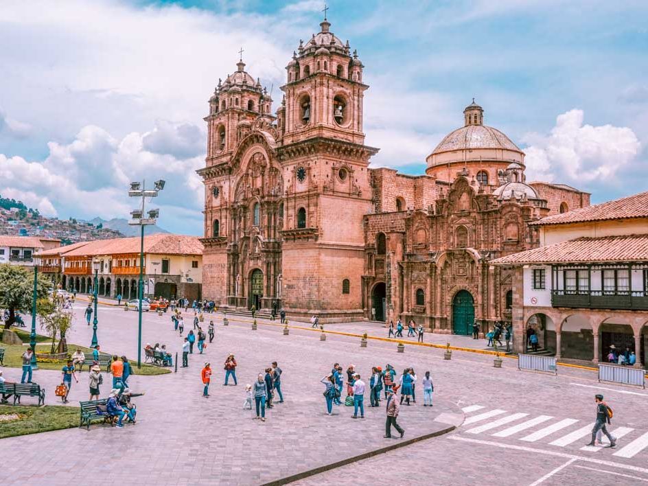 Church of the Society of Jesus in Plaza de Armas in Cusco, Peru